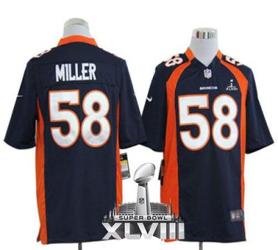 Jerseys Factory Cheap Nike Broncos #58 Von Miller Navy Blue Alte