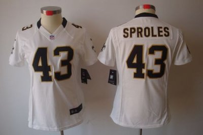 Jerseys Factory Cheap Nike Saints #43 Darren Sproles White Women