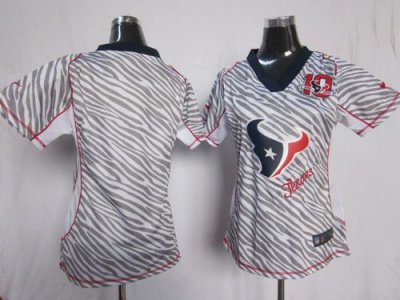 Jerseys Factory Cheap Nike Texans Blank Zebra With 10TH Patch Wo