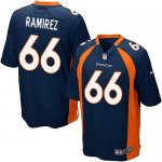 Jerseys Factory Cheap Nike Broncos #66 Manny Ramirez Navy Blue A