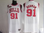 Jerseys Factory Cheap Bulls #91 Dennis Rodman Stitched White Cha