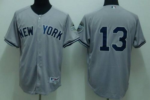 Jerseys Factory Cheap Yankees #13 Alex Rodriguez Embroidered Gre