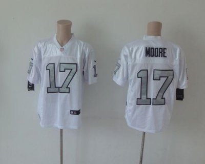 Jerseys Factory Cheap Nike Raiders #17 Denarius Moore White Silv
