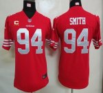 Jerseys Factory Cheap Nike 49ers #94 Justin Smith Red Team Color