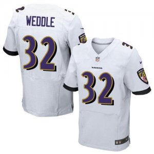 Jerseys Factory Cheap Nike Ravens #32 Eric Weddle White Men's St