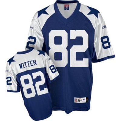 Jerseys Factory Cheap Cowboys #82 Jason Witten Blue Throwback Em