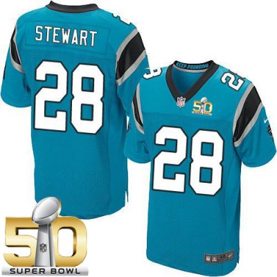Jerseys Factory Cheap Nike Panthers #28 Jonathan Stewart Blue Al