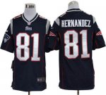 Jerseys Factory Cheap Nike Patriots #81 Aaron Hernandez Navy Blu