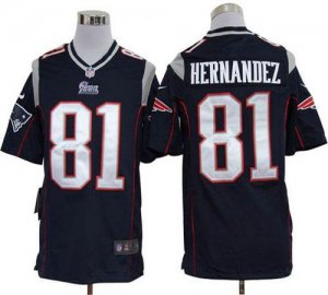 Jerseys Factory Cheap Nike Patriots #81 Aaron Hernandez Navy Blu