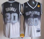 Jerseys Factory Cheap Spurs #20 Manu Ginobili Black/Grey Fadeawa