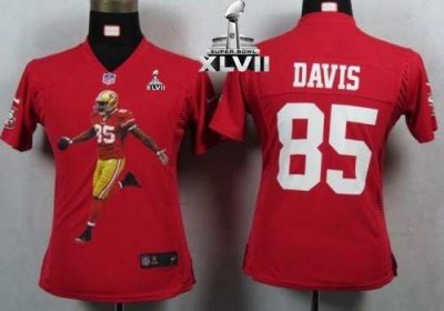 Jerseys Factory Cheap Nike 49ers #85 Vernon Davis Red Team Color