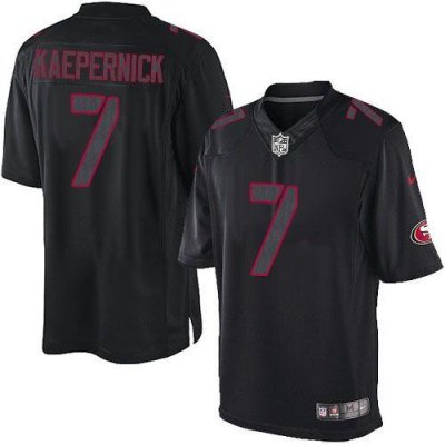 Jerseys Factory Cheap Nike 49ers #7 Colin Kaepernick Black Men's