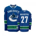 Jerseys Factory Cheap Canucks #27 Malhotra Blue Embroidered NHL