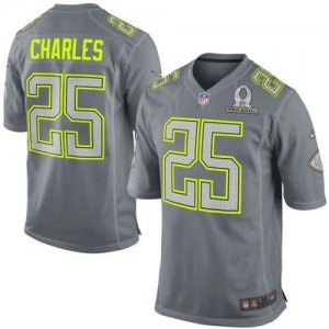 Jerseys Factory Cheap Nike Chiefs #25 Jamaal Charles Grey Pro Bo