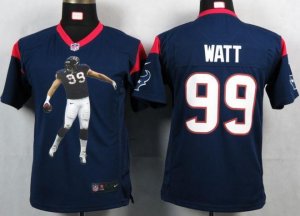 Jerseys Factory Cheap Nike Texans #99 J.J. Watt Navy Blue Team C