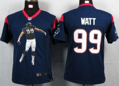 Jerseys Factory Cheap Nike Texans #99 J.J. Watt Navy Blue Team C