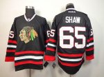 Jerseys Factory Cheap Blackhawks #65 Andrew Shaw Black Embroider