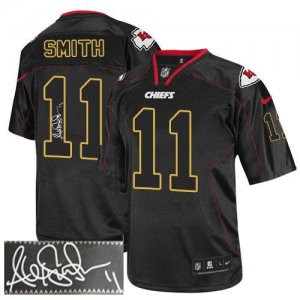 Jerseys Factory Cheap Nike Chiefs #11 Alex Smith Lights Out Blac