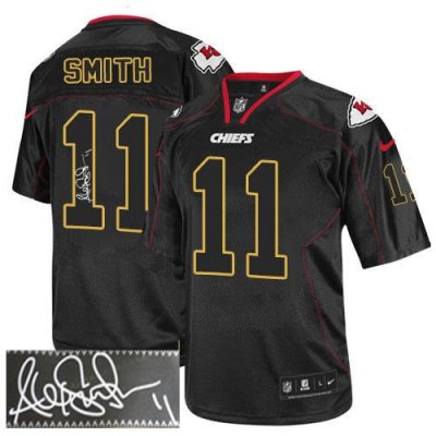 Jerseys Factory Cheap Nike Chiefs #11 Alex Smith Lights Out Blac