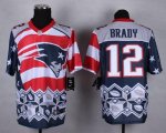 Jerseys Factory Cheap Nike Patriots #12 Tom Brady Navy Blue Men'