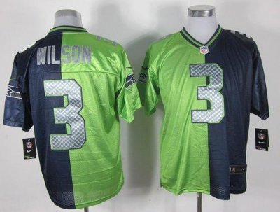 Jerseys Factory Cheap Nike Seahawks #3 Russell Wilson Steel Blue