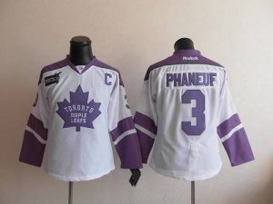 Jerseys Factory Cheap Penguins #3 Dion Phaneuf White/Purple Wome