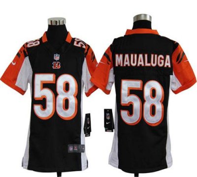 Jerseys Factory Cheap Nike Bengals #58 Rey Maualuga Black Team C