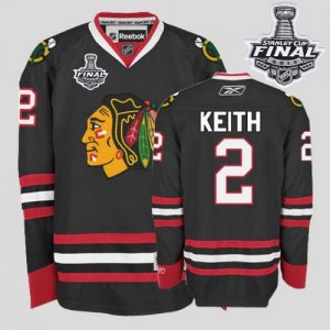 Jerseys Factory Cheap Blackhawks #2 Duncan Keith Embroidered Bla