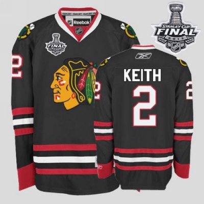 Jerseys Factory Cheap Blackhawks #2 Duncan Keith Embroidered Bla