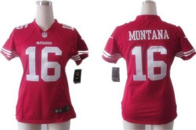 Jerseys Factory Cheap Nike 49ers #16 Joe Montana Red Team Color