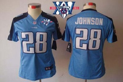 Jerseys Factory Cheap Nike Titans #28 Chris Johnson Light Blue T