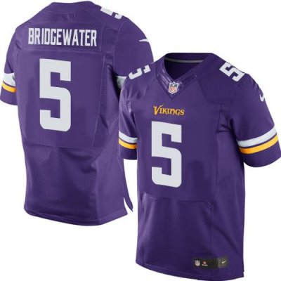 Jerseys Factory Cheap Nike Vikings #5 Teddy Bridgewater Purple T