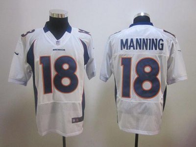 Jerseys Factory Cheap Nike Broncos #18 Peyton Manning White Stit