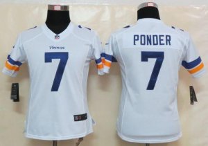 Jerseys Factory Cheap Nike Vikings #7 Christian Ponder White Wom