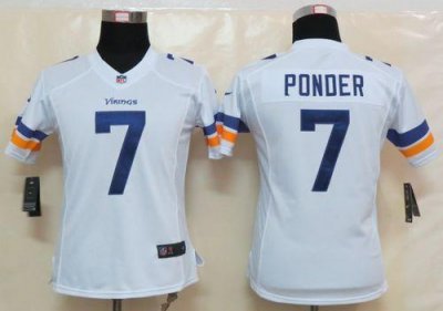 Jerseys Factory Cheap Nike Vikings #7 Christian Ponder White Wom