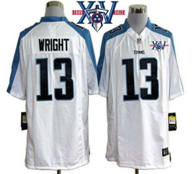 Jerseys Factory Cheap Nike Titans #13 Kendall Wright White With