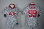Jerseys Factory Cheap Nike 49ers #99 Aldon Smith Zebra Women's E
