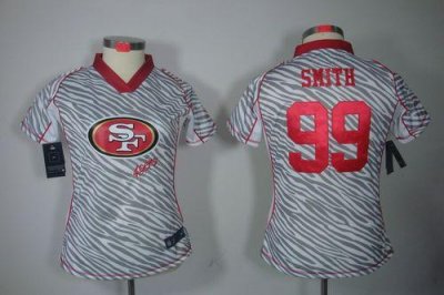 Jerseys Factory Cheap Nike 49ers #99 Aldon Smith Zebra Women's E