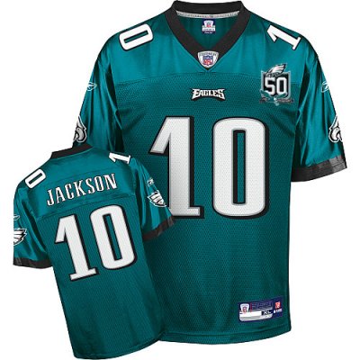 Jerseys Factory Cheap Eagles #10 DeSean Jackson Green Team 50TH