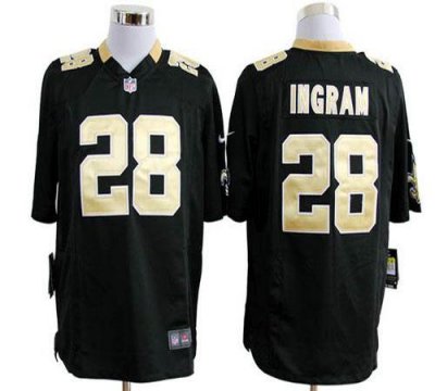 Jerseys Factory Cheap Nike Saints #28 Mark Ingram Black Team Col