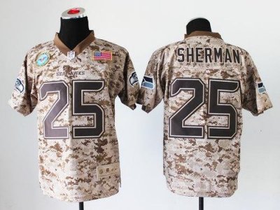 Jerseys Factory Cheap Nike Seahawks #25 Richard Sherman Camo Men