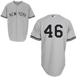 Jerseys Factory Cheap Yankees #46 Andy Pettitte Embroidered Grey