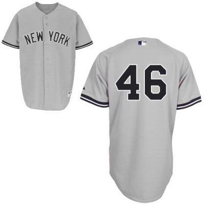 Jerseys Factory Cheap Yankees #46 Andy Pettitte Embroidered Grey