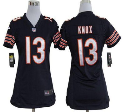 Jerseys Factory Cheap Nike Bears #13 Johnny Knox Navy Blue Team