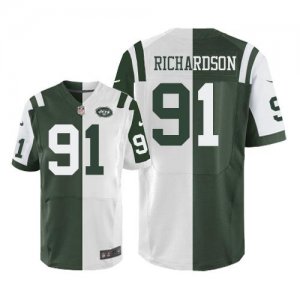 Jerseys Factory Cheap Nike Jets #91 Sheldon Richardson Green/Whi