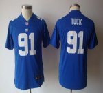 Jerseys Factory Cheap Nike Giants #91 Justin Tuck Royal Blue Tea