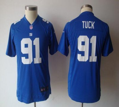Jerseys Factory Cheap Nike Giants #91 Justin Tuck Royal Blue Tea