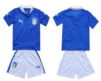 Jerseys Factory Cheap Italy Blank 2012/2013 Blue Home Kid Soccer