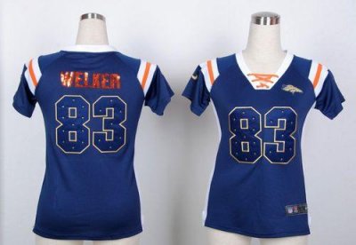 Jerseys Factory Cheap Nike Broncos #83 Wes Welker Navy Blue Wome