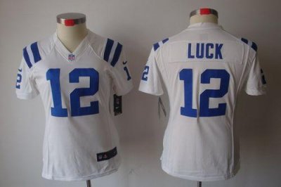 Jerseys Factory Cheap Nike Colts #12 Andrew Luck White Women's E